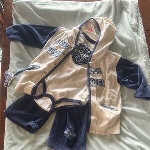 Harley-Davidson Cream and Navy Baby Set